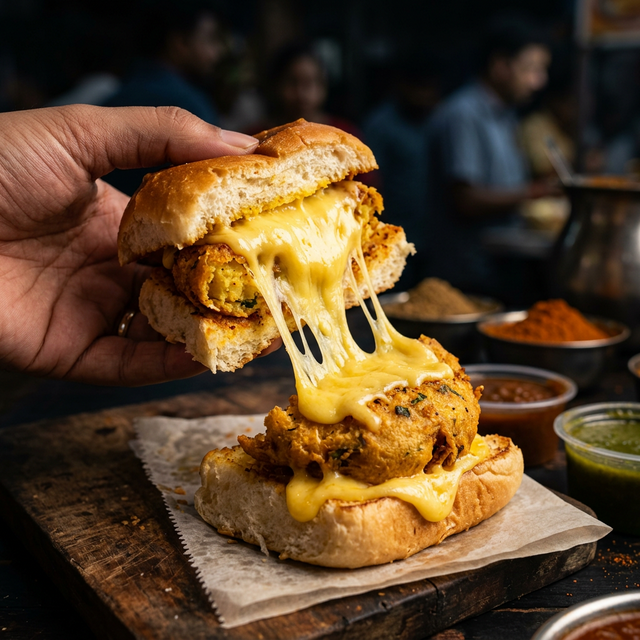 Cheese Vada Pav